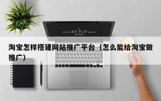 永城淘宝怎样搭建网站推广平台（怎么能给淘宝做推广）